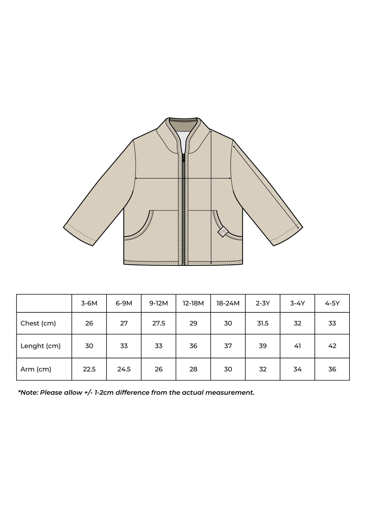 Baby / Kid Fall Winter Polar Cardigan: 4-5Y
