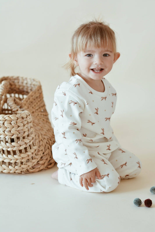 Baby / Kid Top and Bottom set 🦊 Homewear / Pajamas: 4-5Y