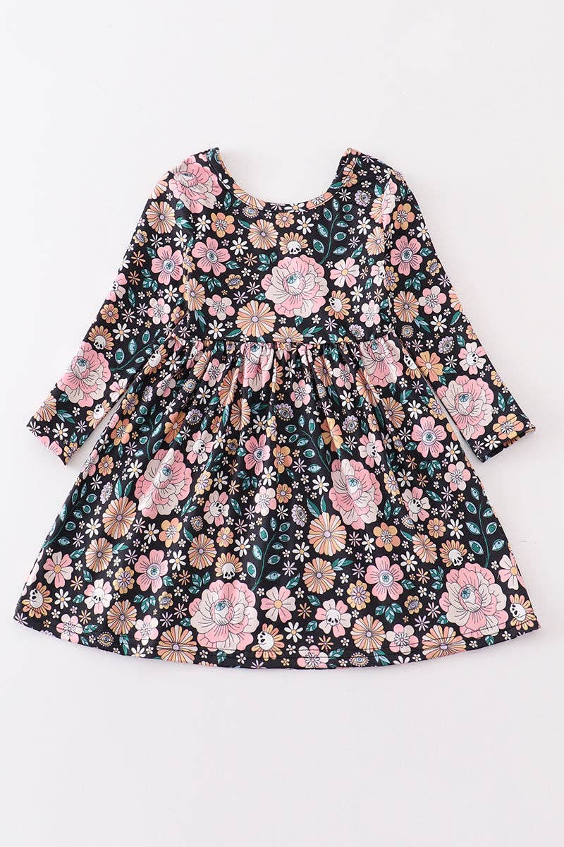 Halloween floral print dress: 3