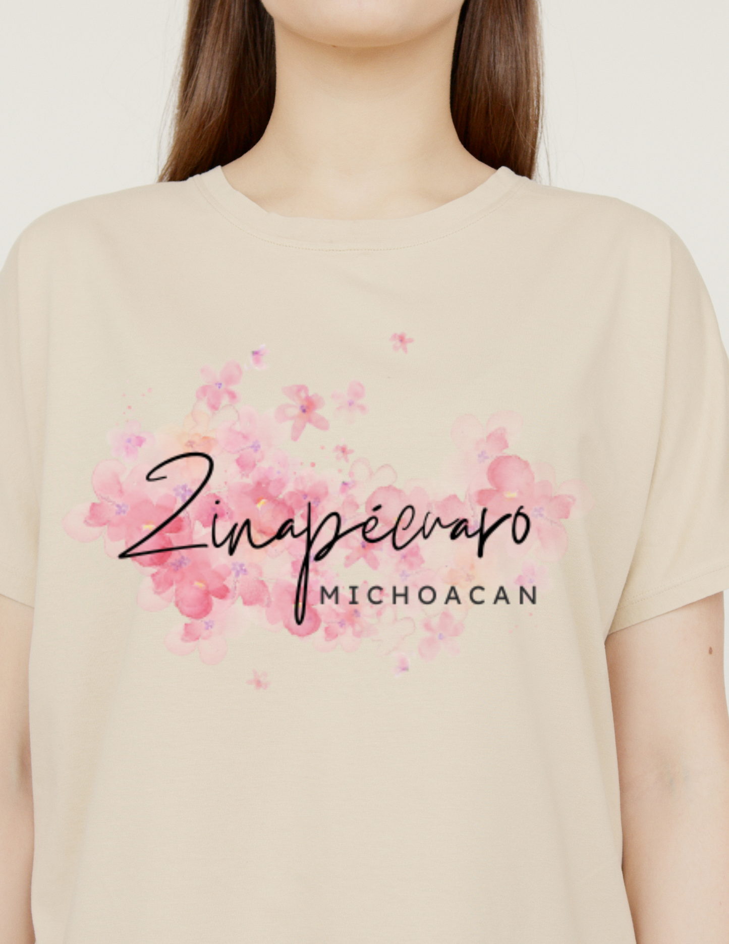 Short Sleeve Tshirt Spray painted flowers