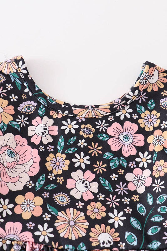 Halloween floral print dress: 3