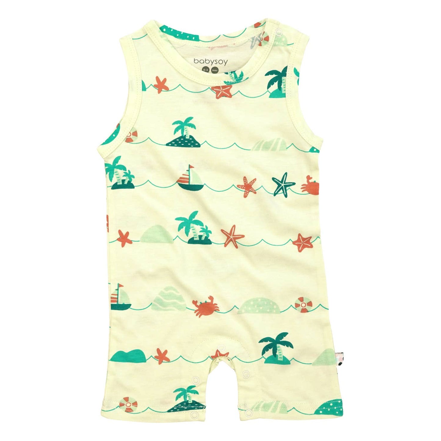 Babysoy Pattern Prints Tank Romper