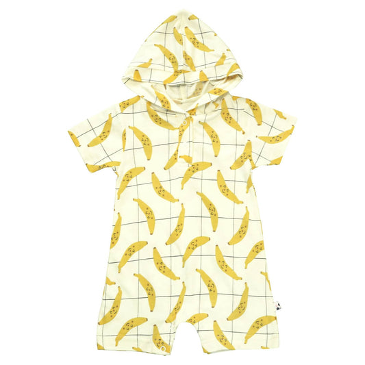 Babysoy Short Sleeve Hoodie Romper